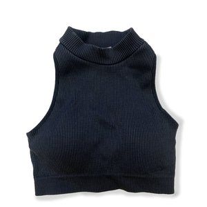 Black Fitted Crop Top